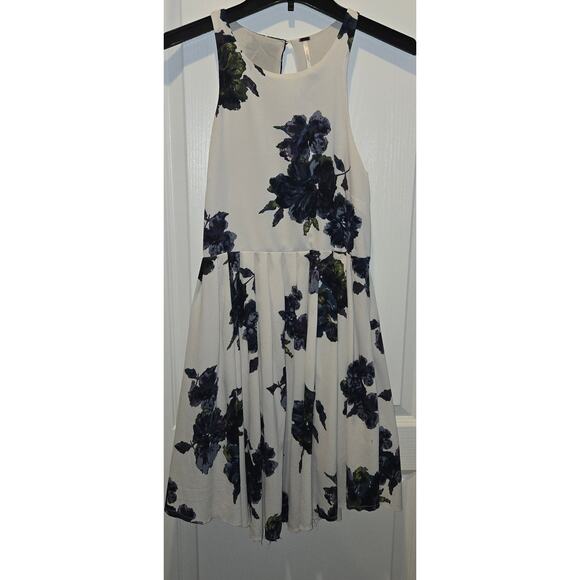 Free People Cloud Combo Floral "Flutter By" Pleated Mini Dress SZ 4 - Picture 1 of 6